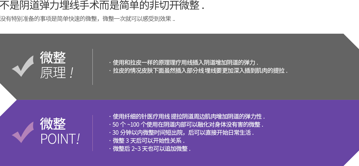 不是阴道弹力埋线手术而是简单的非切开微整。